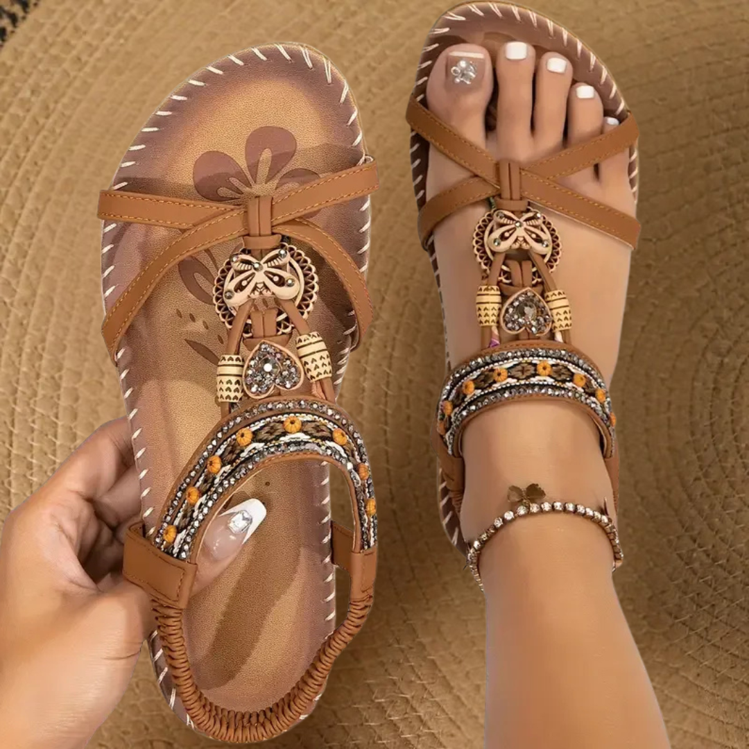 Marie | Sandales Style Ibiza Alliant Confort et Élégance