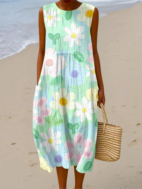 Sophie |Robe midi fleurie pastel
