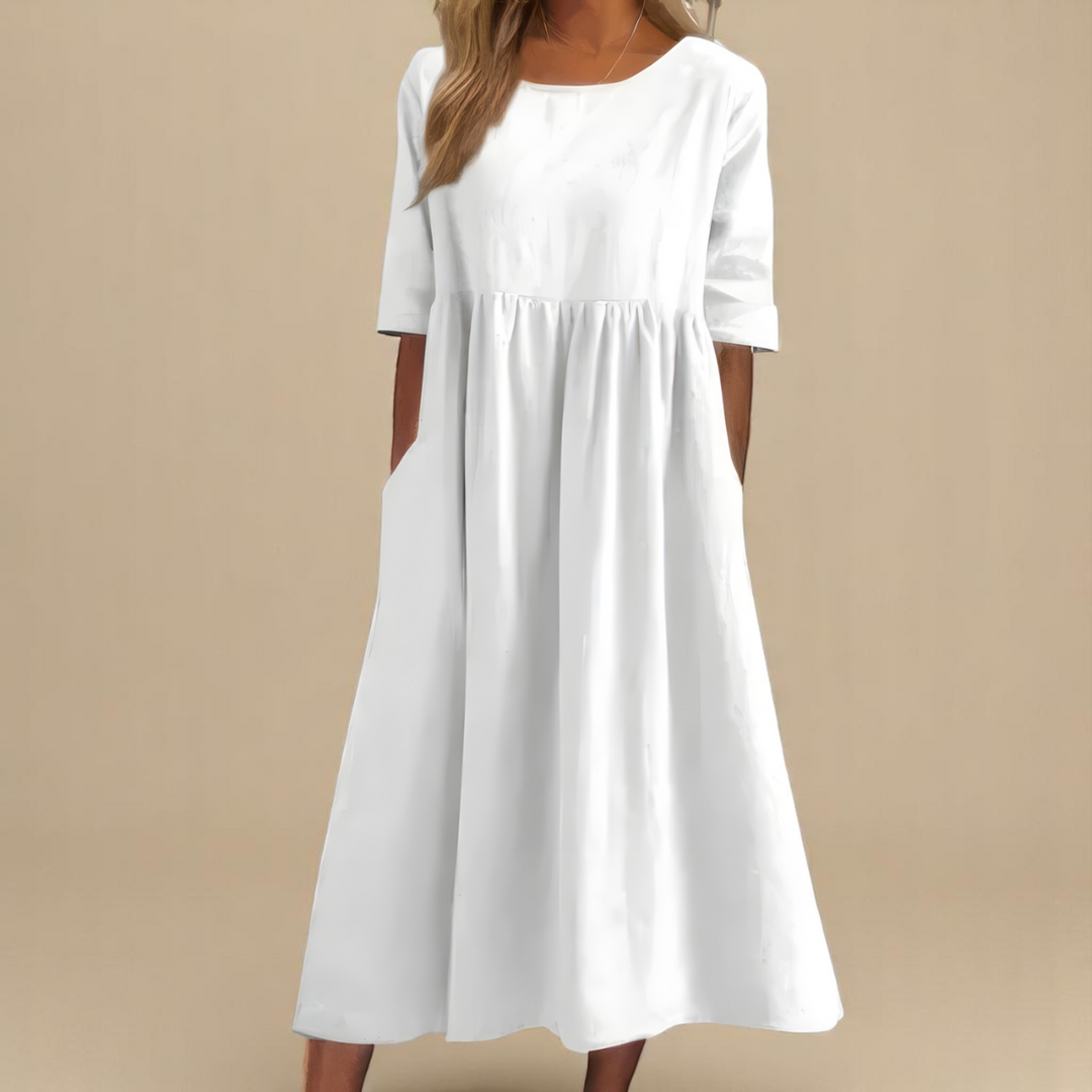 Sofia | Robe Aérée En Coton Doux