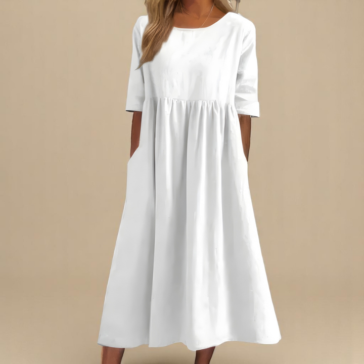 Sofia | Robe Aérée En Coton Doux