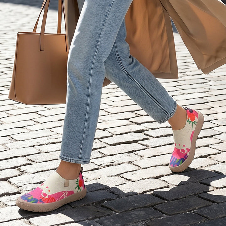 Simone | Slip-On Imprimé Artistique & Semelle Souple