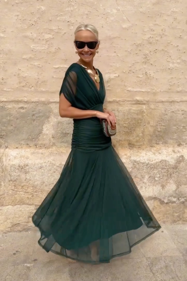 Juliette | Robe Maxi de Fête Élégante à Col V