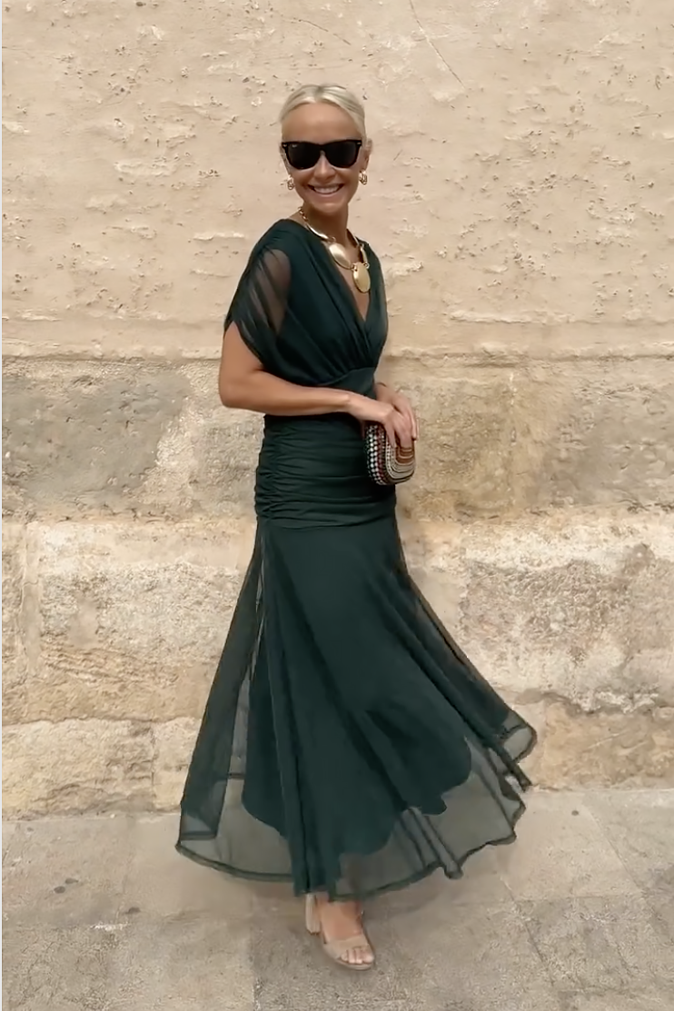 Juliette | Robe Maxi de Fête Élégante à Col V