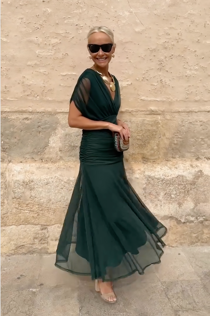 Juliette | Robe Maxi de Fête Élégante à Col V
