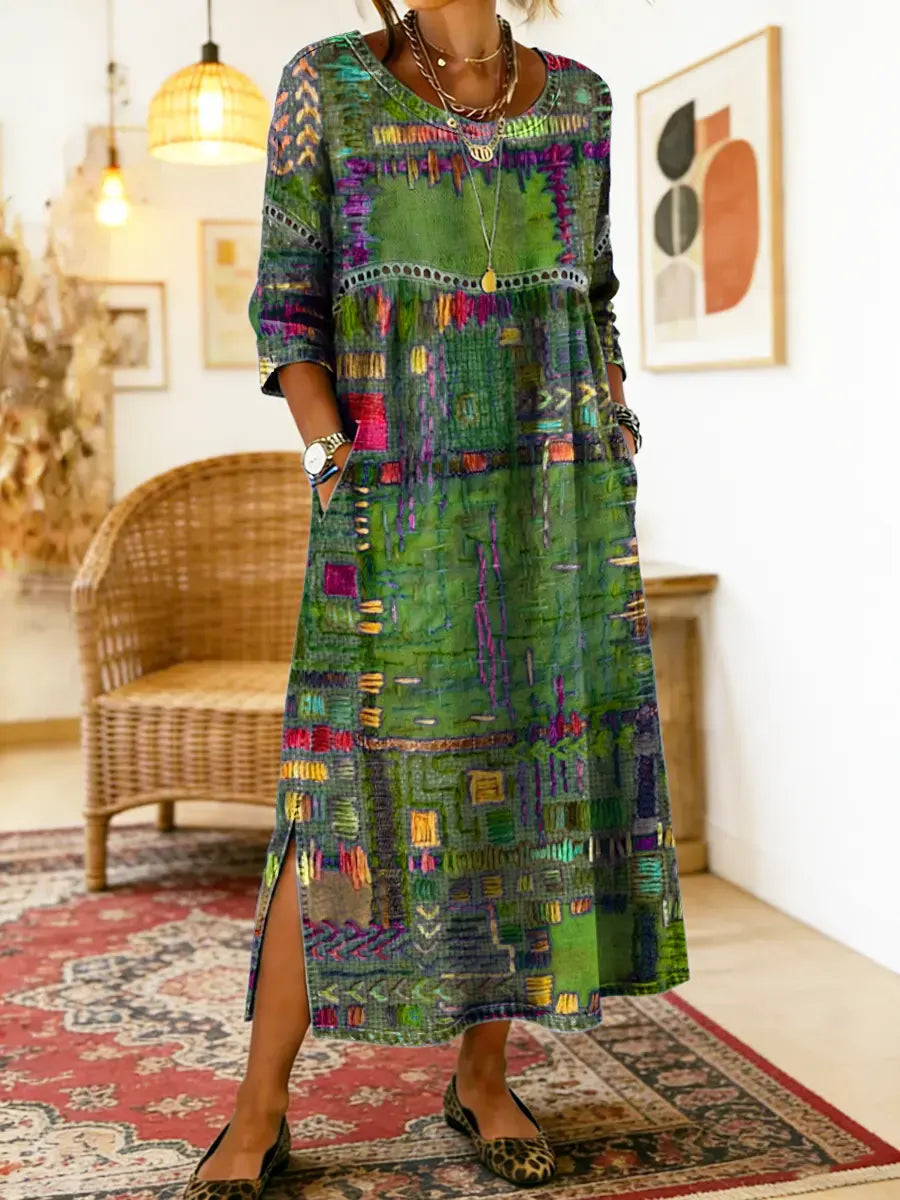 Julia | robe mosaïque élégante
