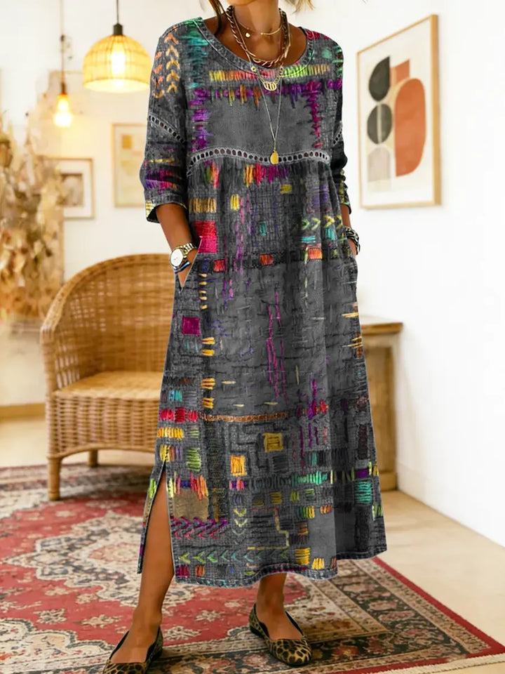 Julia | robe mosaïque élégante