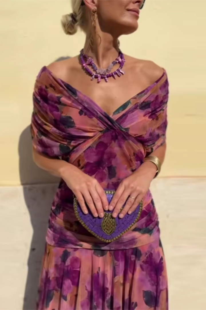 Juliette | Robe Maxi de Fête Élégante à Col V