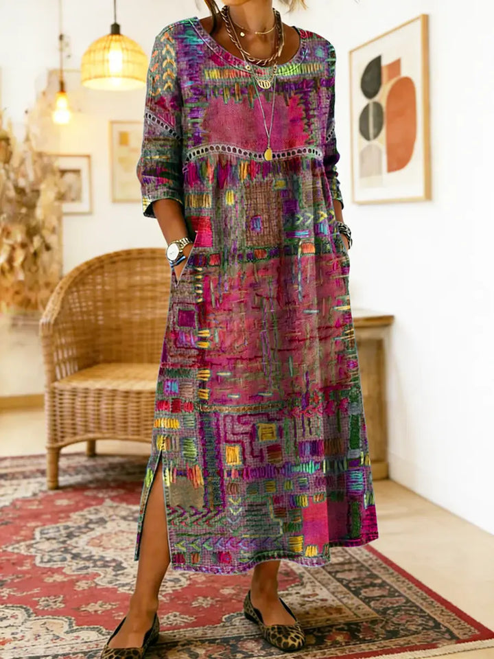 Julia | robe mosaïque élégante