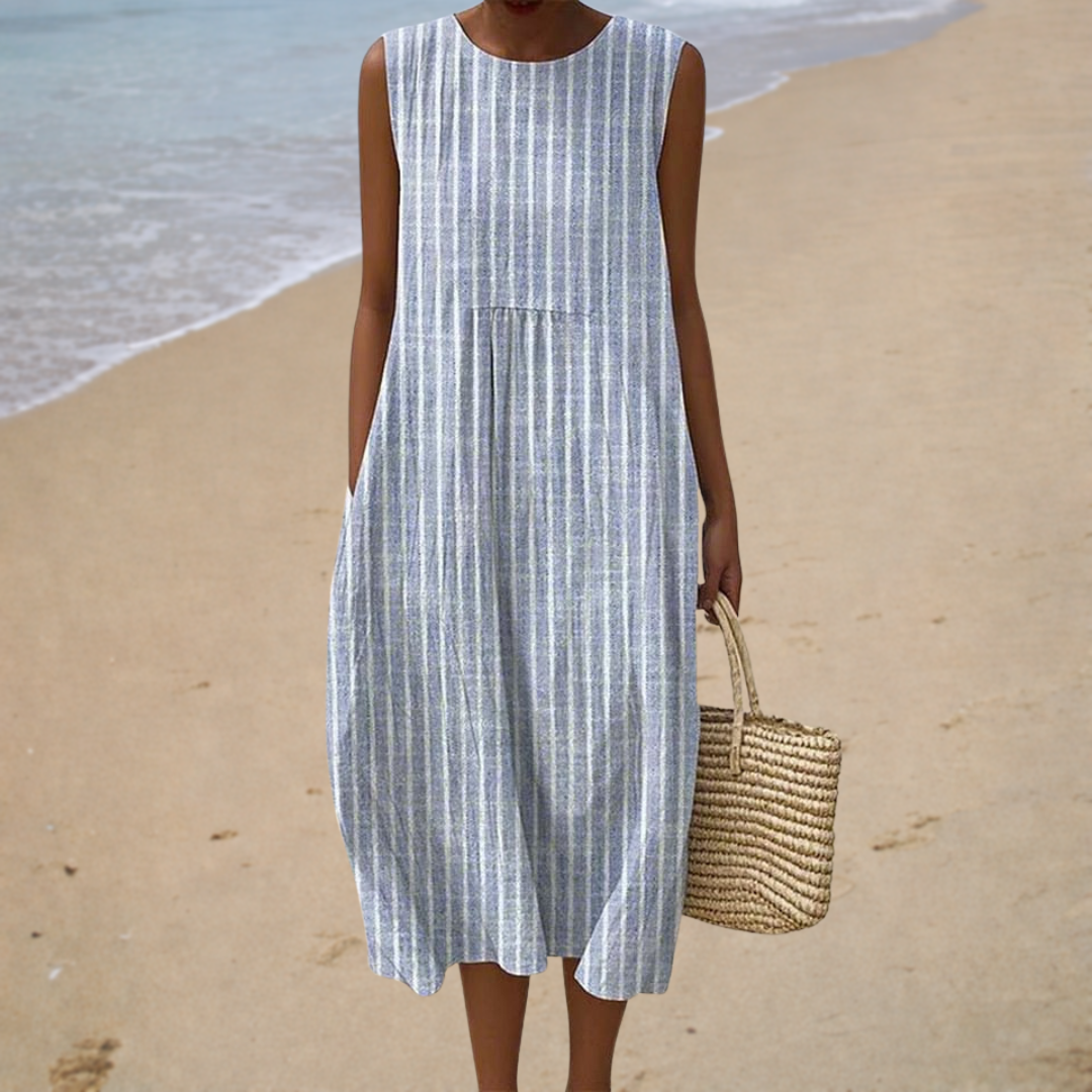 Camille | Robe Rayée Balnéaire