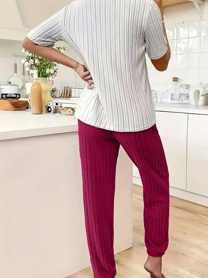 Ensemble Pyjama Amore En Velours Côtelé