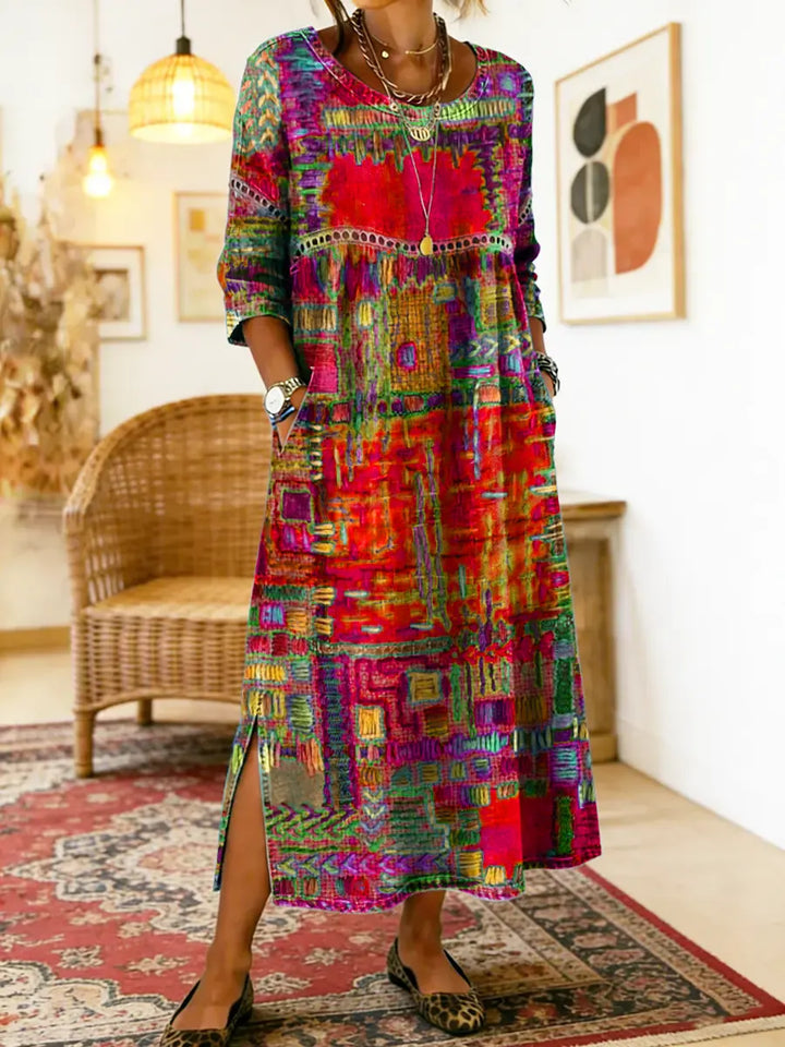 Julia | robe mosaïque élégante