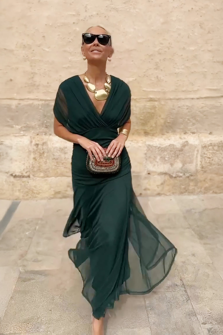 Juliette | Robe Maxi de Fête Élégante à Col V