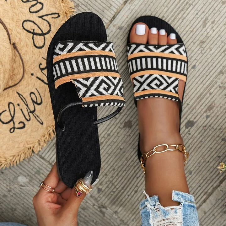 Sandales Hawar À Motif Bohème