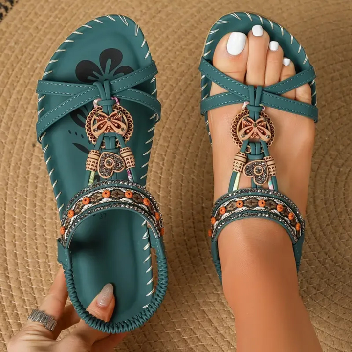Marie | Sandales Style Ibiza Alliant Confort et Élégance