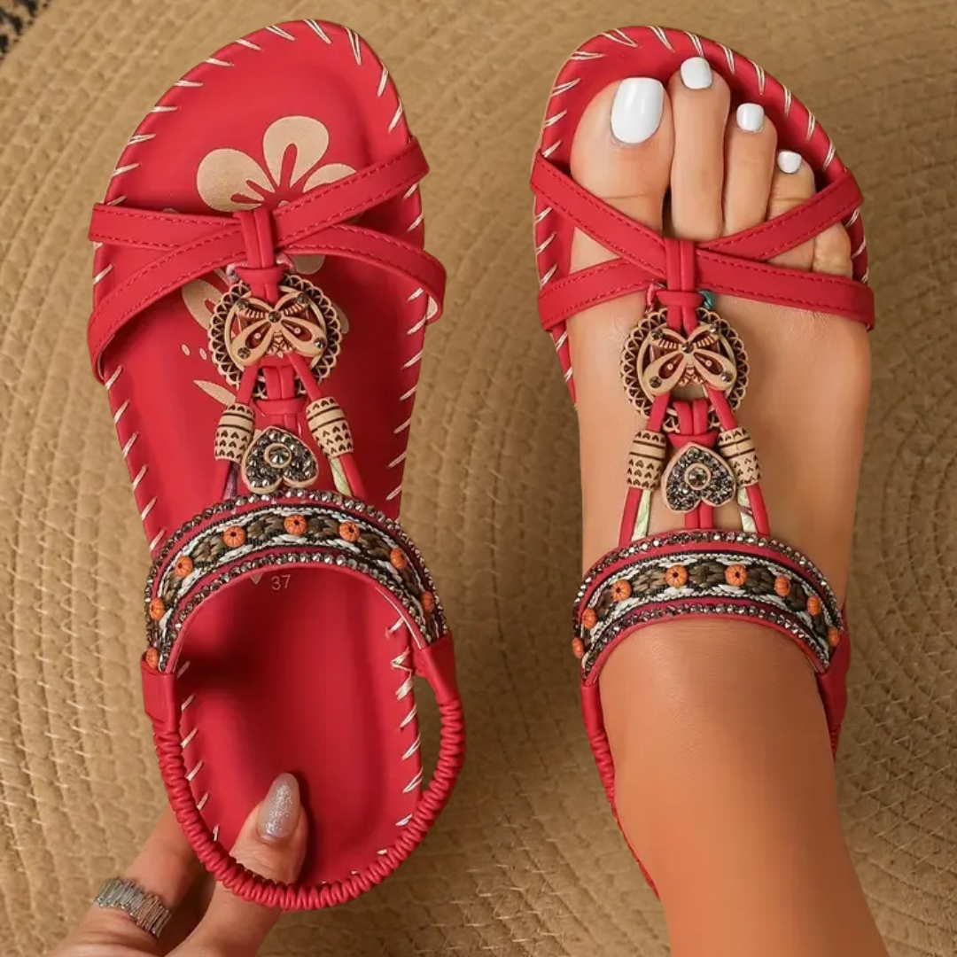 Marie | Sandales Style Ibiza Alliant Confort et Élégance