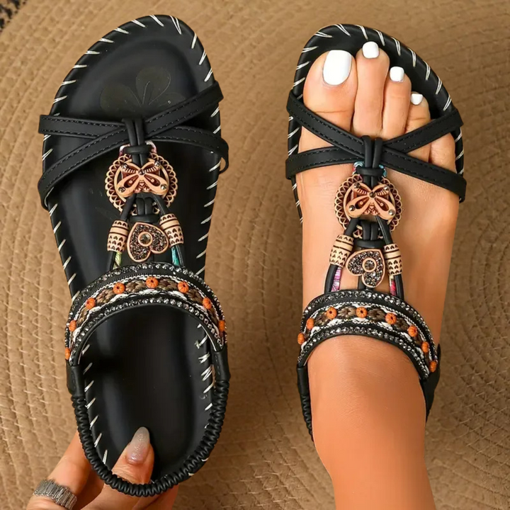 Marie | Sandales Style Ibiza Alliant Confort et Élégance