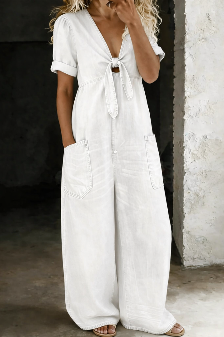 Marianne | Combinaison denim col V