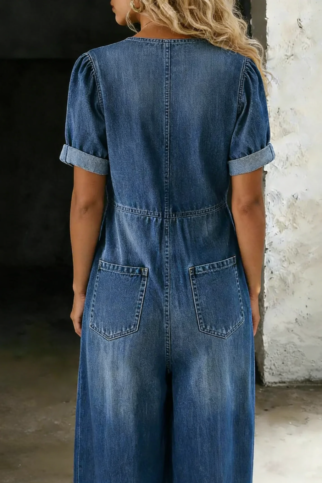 Marianne | Combinaison denim col V