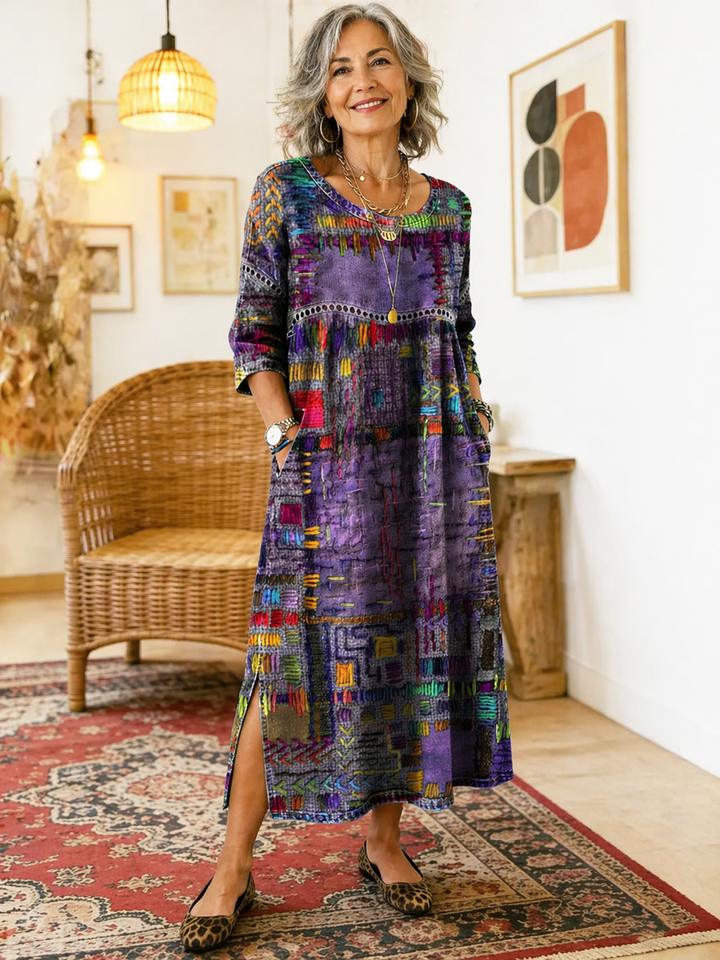 Julia | robe mosaïque élégante