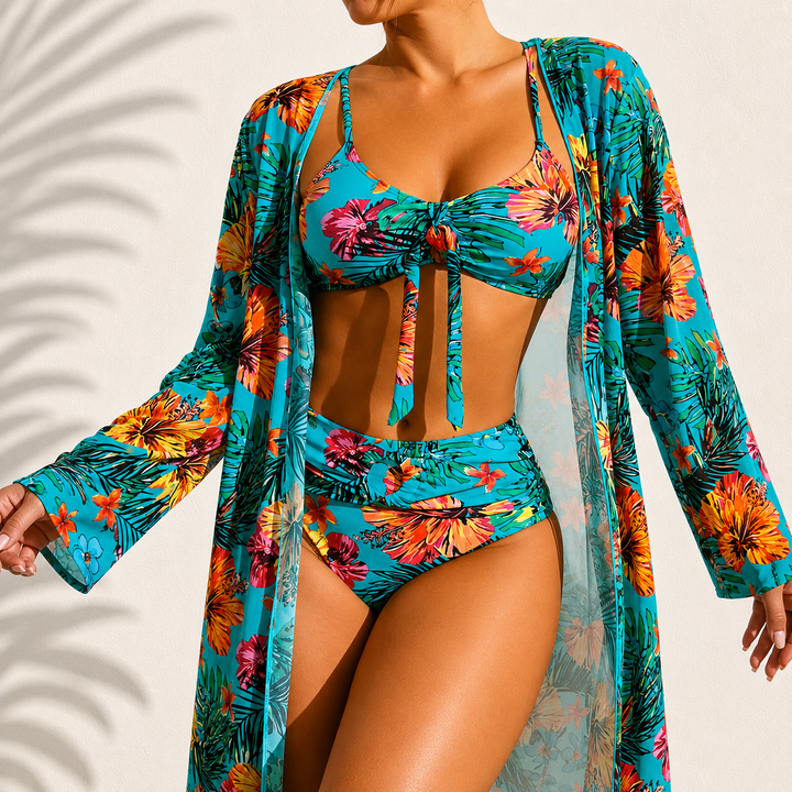 Ida | Bikini 3 Pièces Élégant Tropical