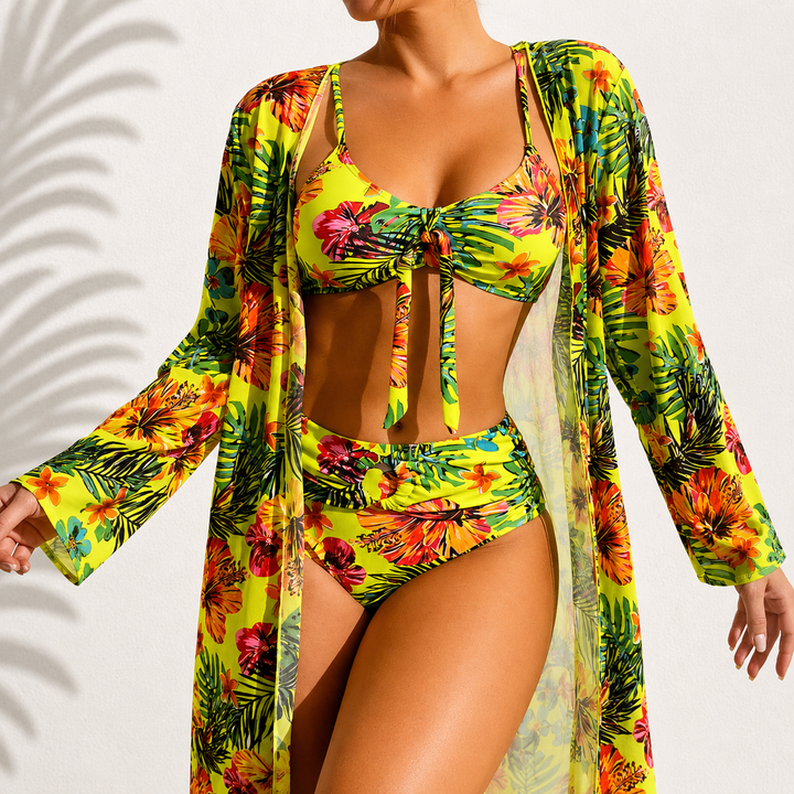 Ida | Bikini 3 Pièces Élégant Tropical