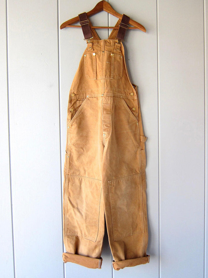 Combinaison En Toile Élégante Avec Poches