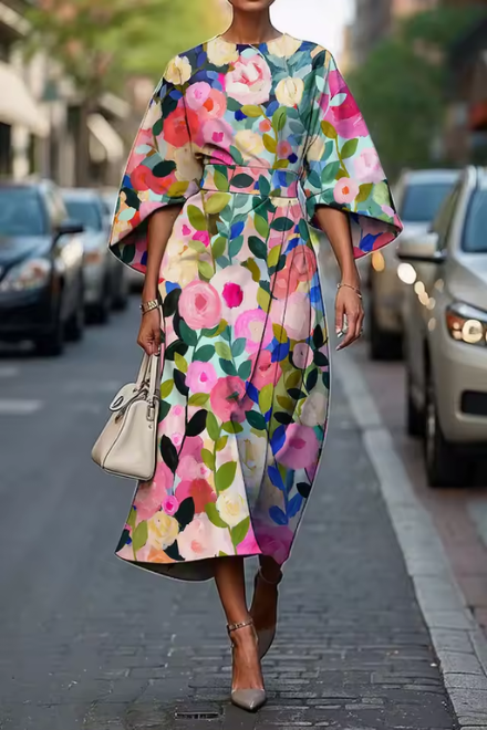 Moxlan | Robe Fleurie Élégante
