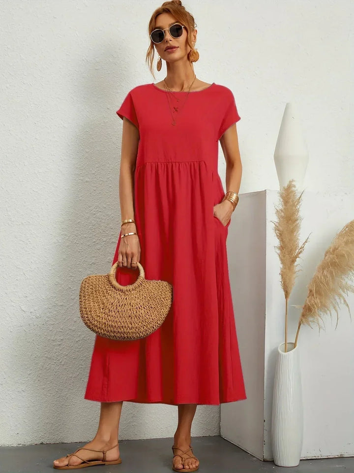 Rosalie || Robe Légère En Coton Doux Avec Poches