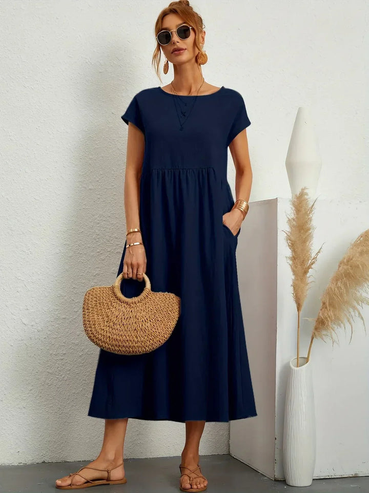 Rosalie || Robe Légère En Coton Doux Avec Poches