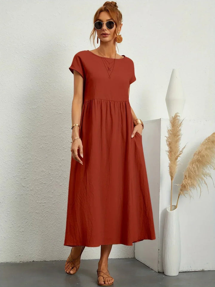 Rosalie || Robe Légère En Coton Doux Avec Poches