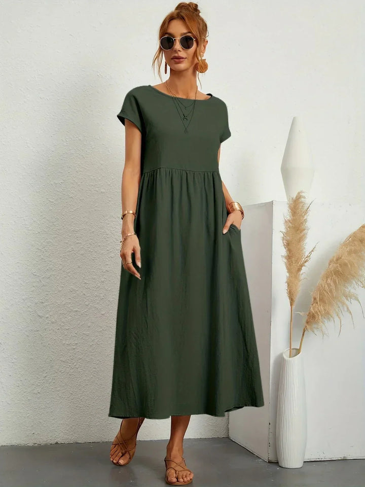 Rosalie || Robe Légère En Coton Doux Avec Poches