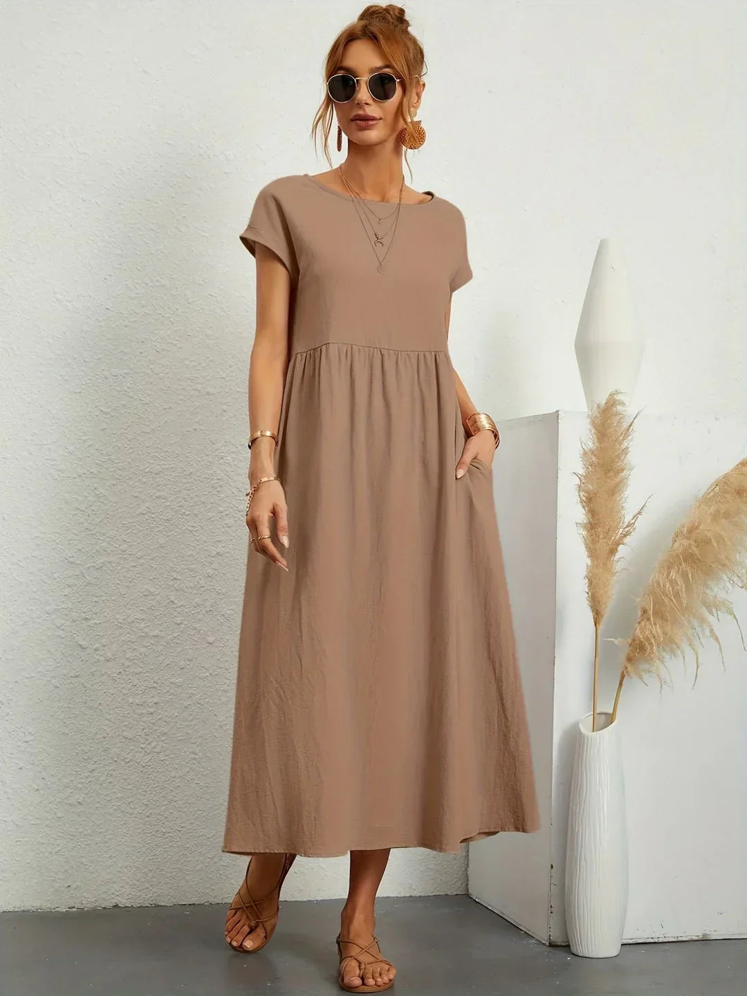 Rosalie || Robe Légère En Coton Doux Avec Poches