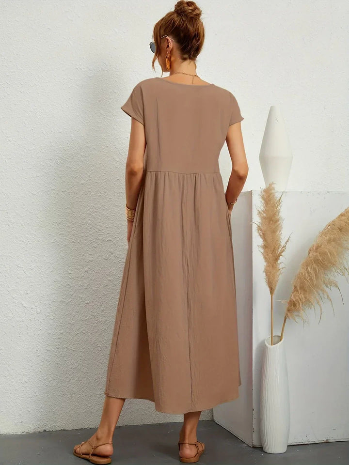 Rosalie || Robe Légère En Coton Doux Avec Poches