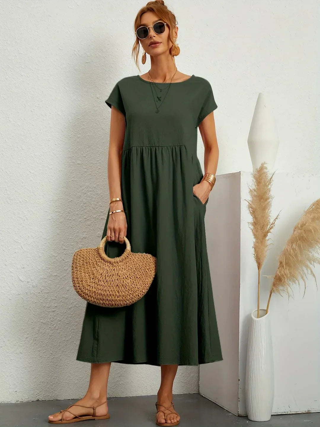 Rosalie || Robe Légère En Coton Doux Avec Poches