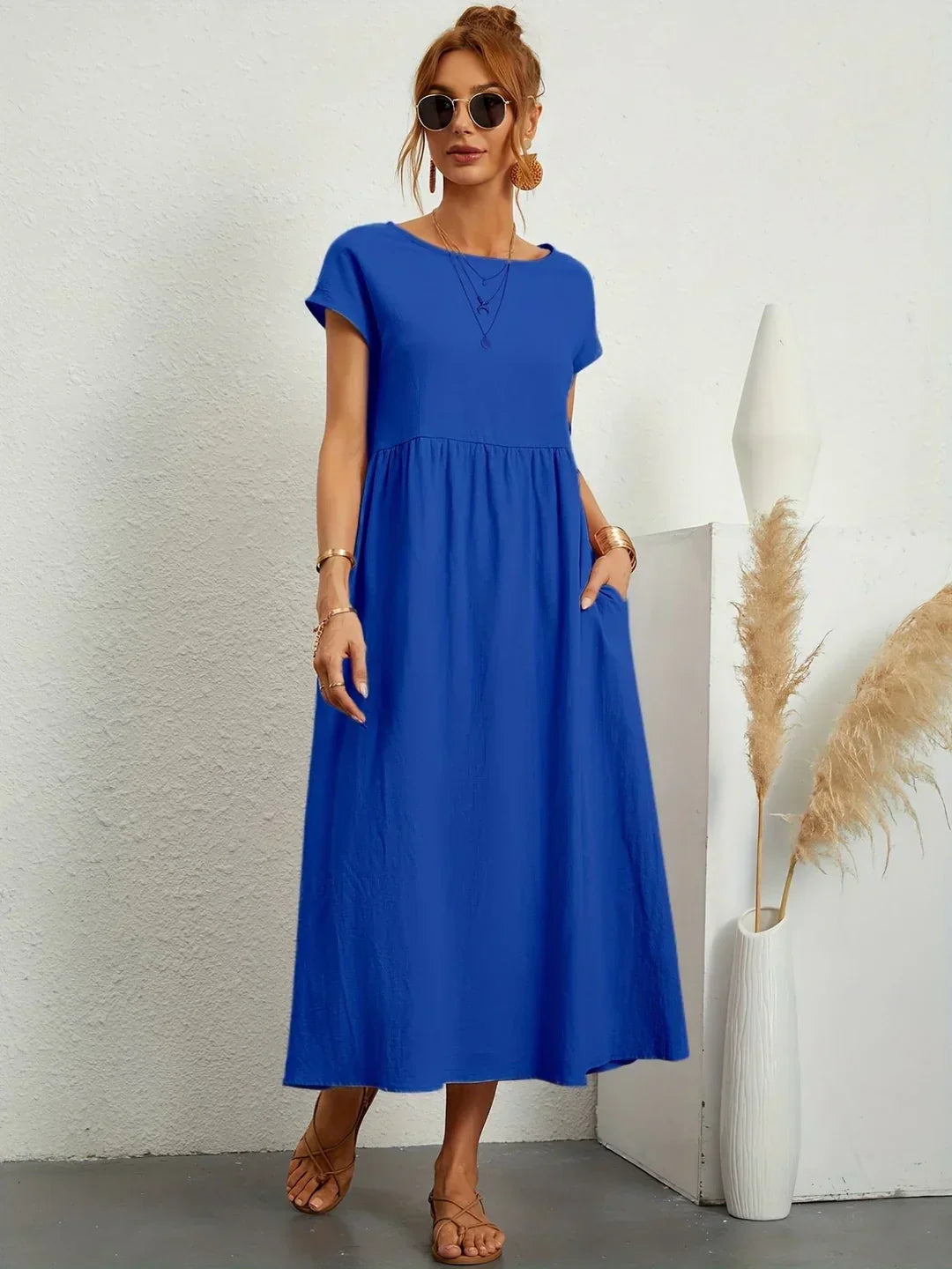 Rosalie || Robe Légère En Coton Doux Avec Poches
