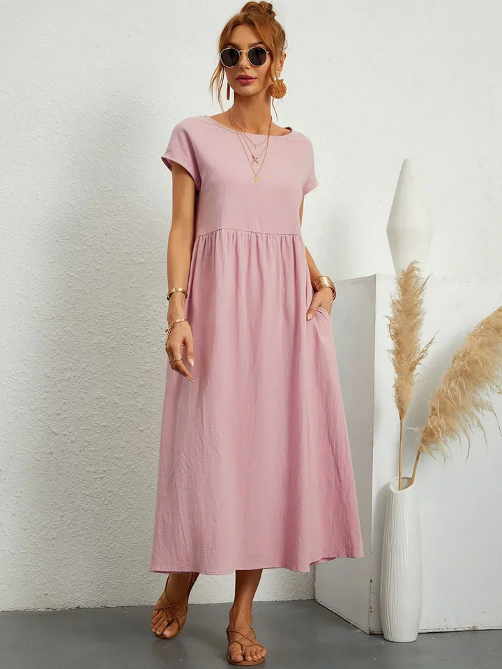 Rosalie || Robe Légère En Coton Doux Avec Poches