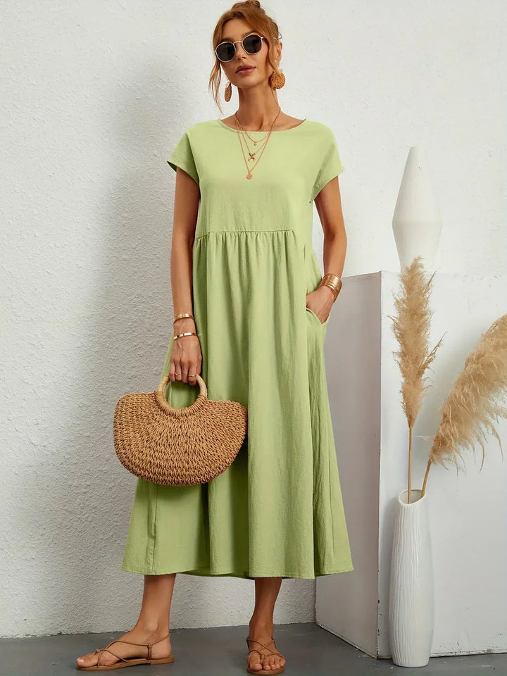 Rosalie || Robe Légère En Coton Doux Avec Poches