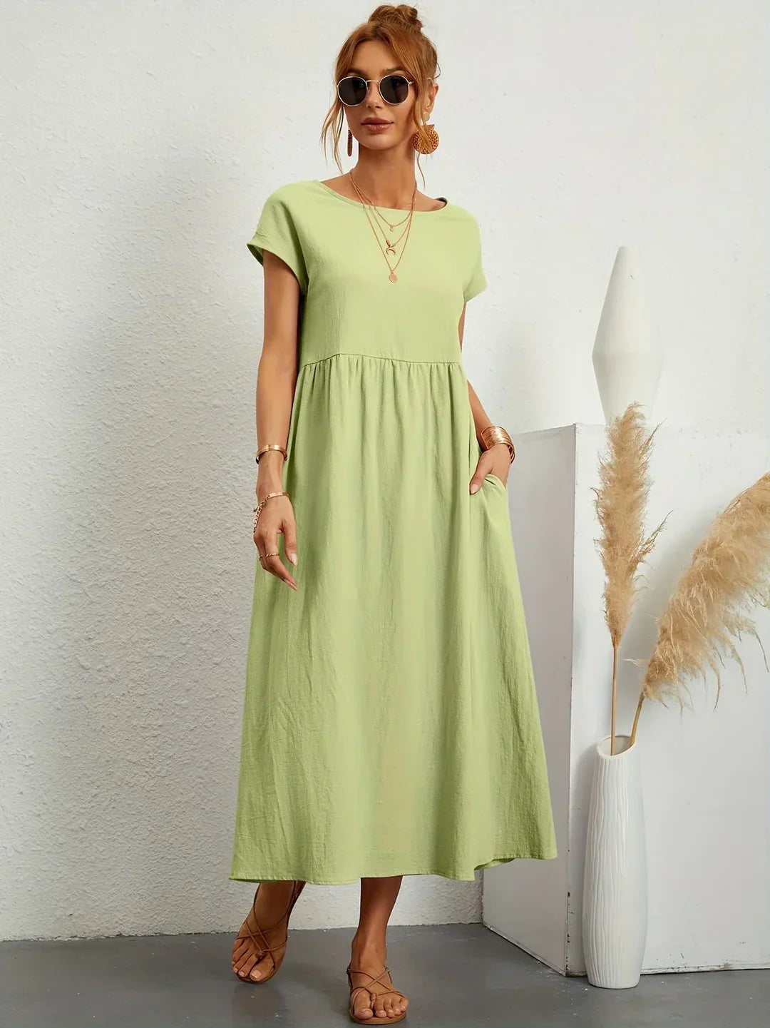 Rosalie || Robe Légère En Coton Doux Avec Poches