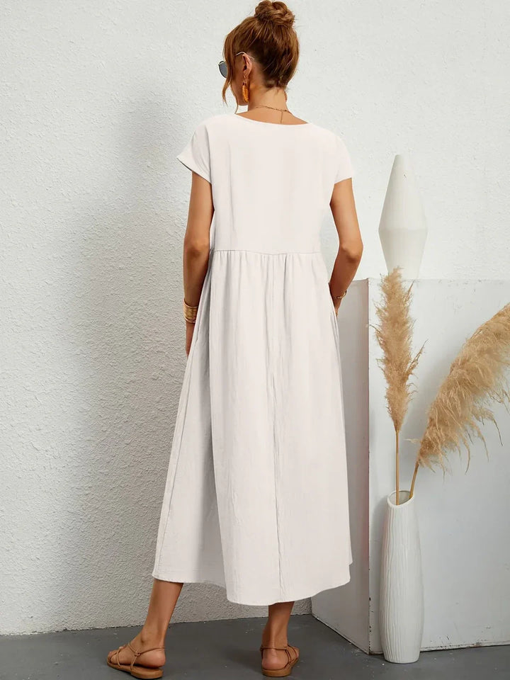 Rosalie || Robe Légère En Coton Doux Avec Poches