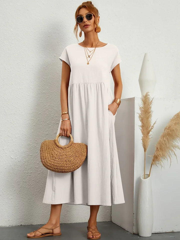 Rosalie || Robe Légère En Coton Doux Avec Poches