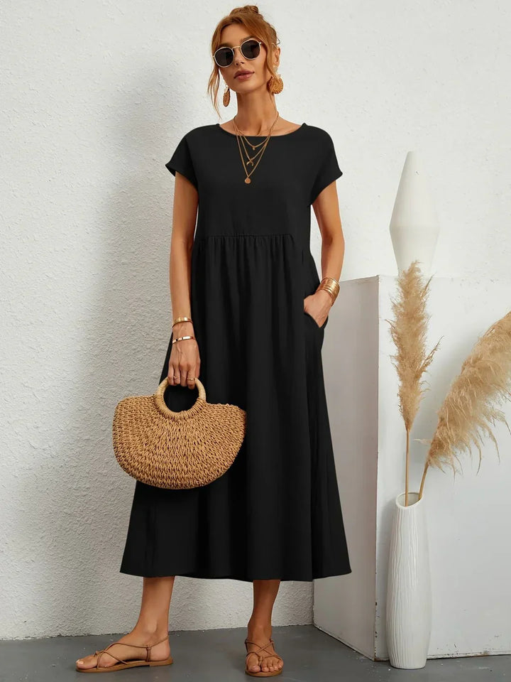 Rosalie || Robe Légère En Coton Doux Avec Poches