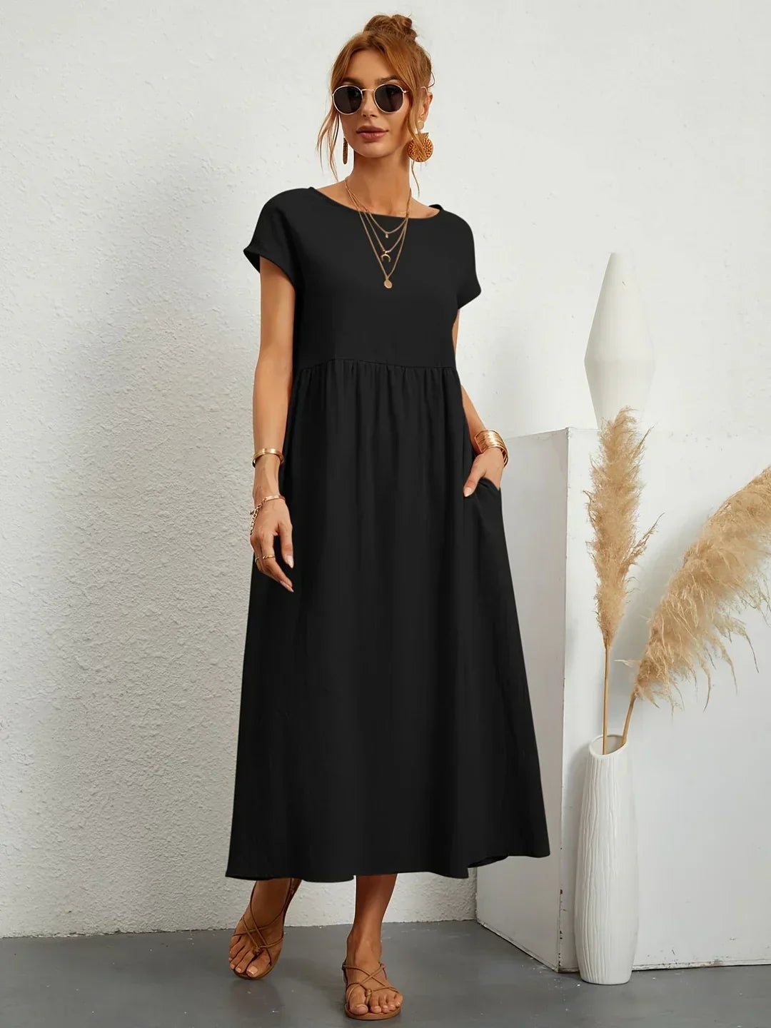 Rosalie || Robe Légère En Coton Doux Avec Poches