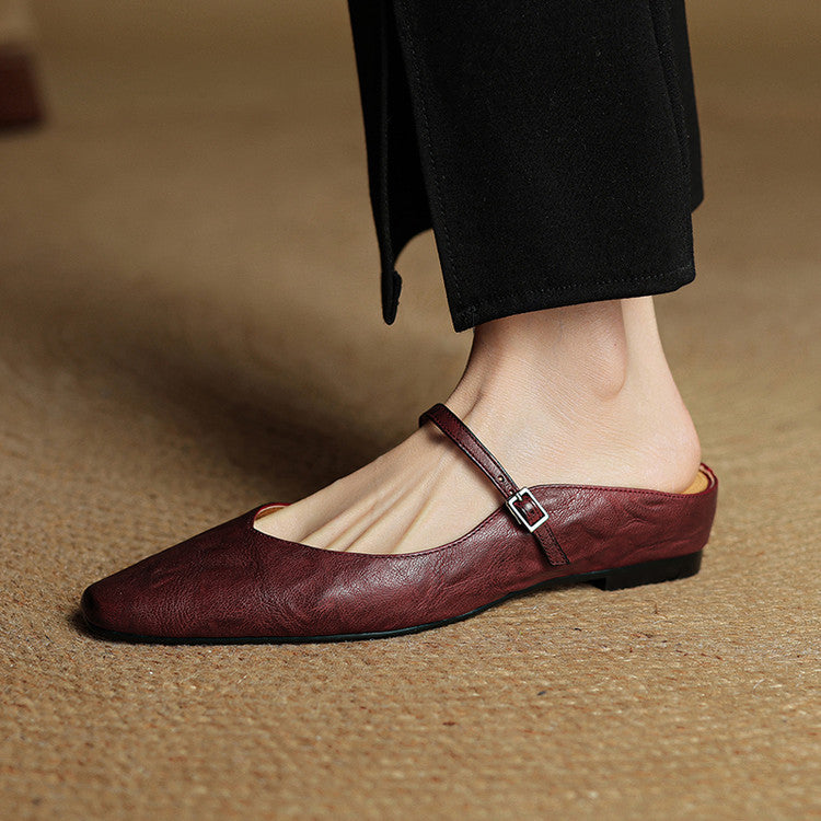Mules Nally En Cuir Végétal