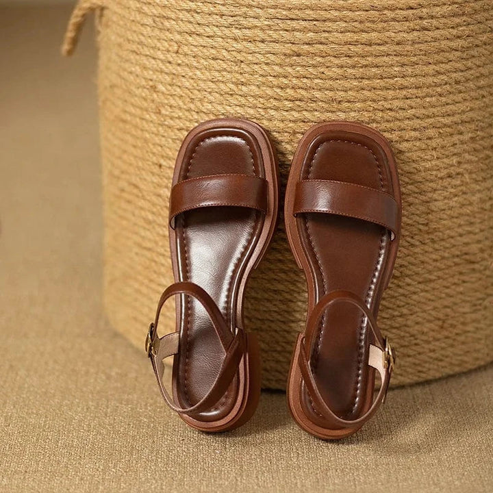 Sandales À Talon Klarina En Cuir