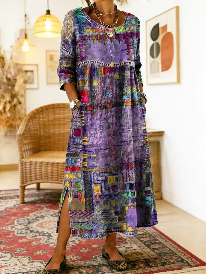 Julia | robe mosaïque élégante