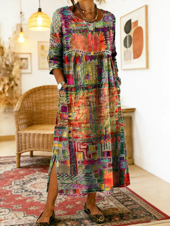 Julia | robe mosaïque élégante