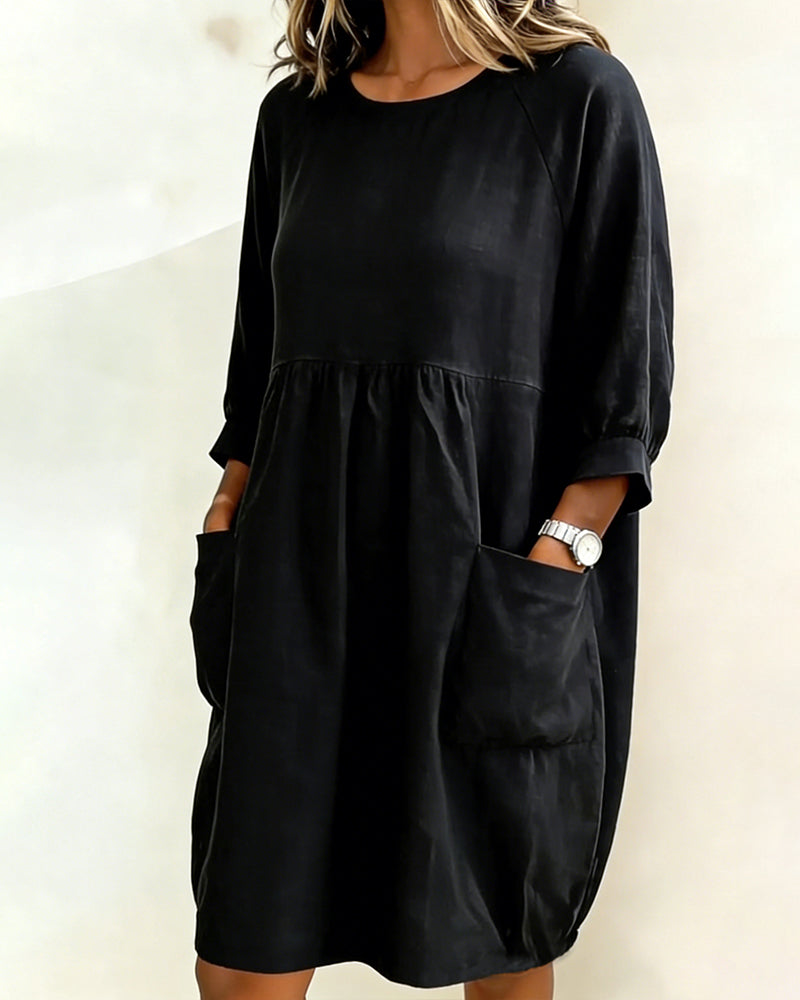 Robe Trois-Quarts Manche Large