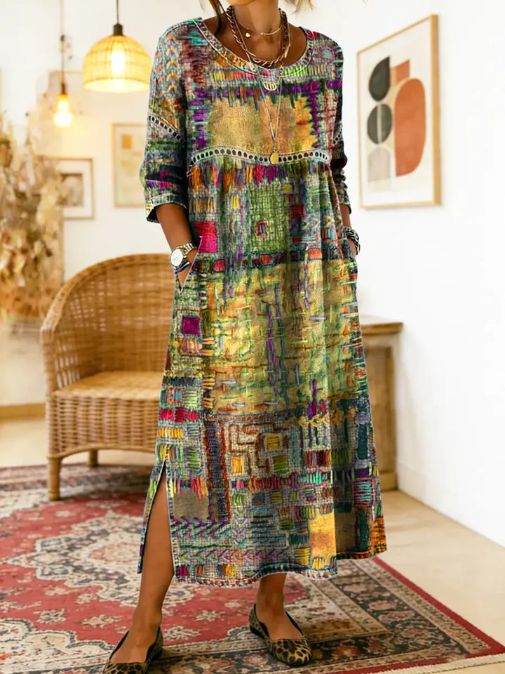 Julia | robe mosaïque élégante