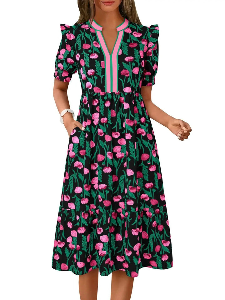 Laura | Robe Longue Fleurie Décontractée pour Femme