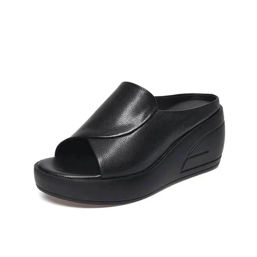 Celine | Mule Compensée Confort & Semelle Épaisse